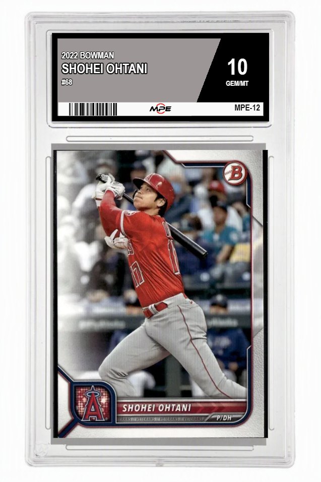 2022 BOWMAN #68 SHOHEI OHTANI MPE 10 GEM/MT — graded card up for auction