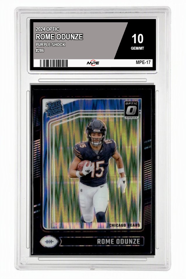 2024 OPTIC PURPLE SHOCK #286 ROME ODUNZE MPE 10 GEM/MT — graded card auctioned from the MPE vault