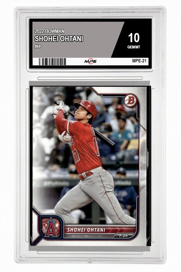 2022 BOWMAN #68 SHOHEI OHTANI MPE 10 GEM/MT — graded card auctioned from the MPE vault