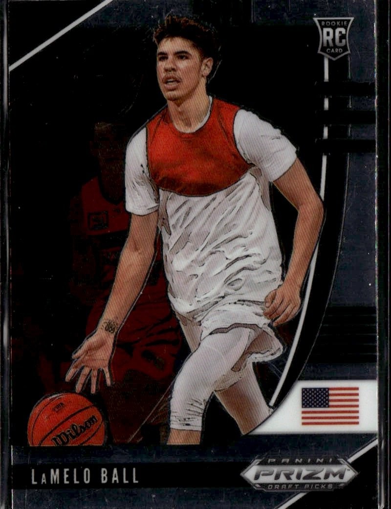 2020 Prizm Draft Picks Lamelo Ball graded slab