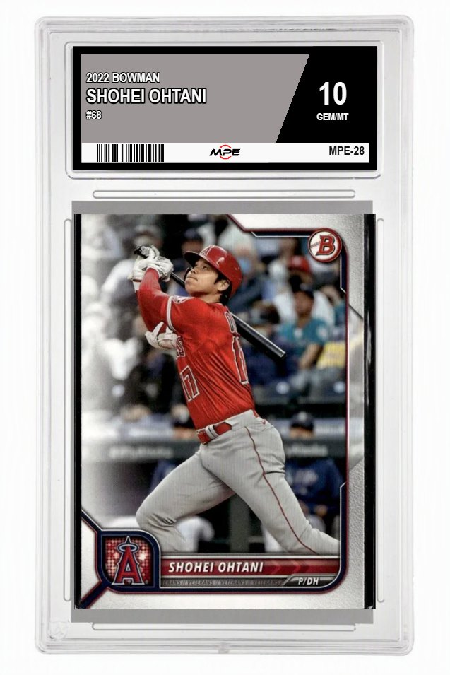 2022 BOWMAN #68 SHOHEI OHTANI MPE 10 GEM/MT — graded card auctioned from the MPE vault