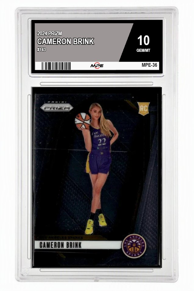 2024 PRIZM #143 CAMERON BRINK MPE 10 GEM/MT — graded card auctioned from the MPE vault