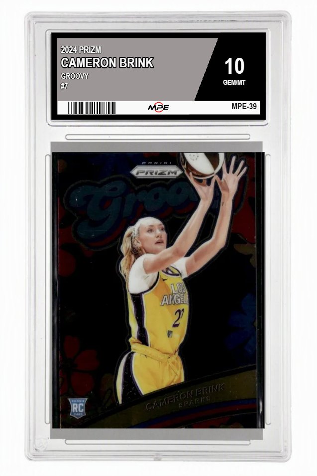 2024 PRIZM GROOVY #7 CAMERON BRINK MPE 10 GEM/MT — graded card auctioned from the MPE vault