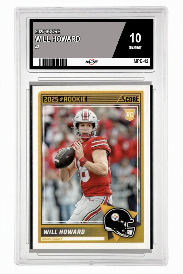 2025 SCORE #3 WILL HOWARD MPE 10 GEM/MT — graded card auctioned from the MPE vault