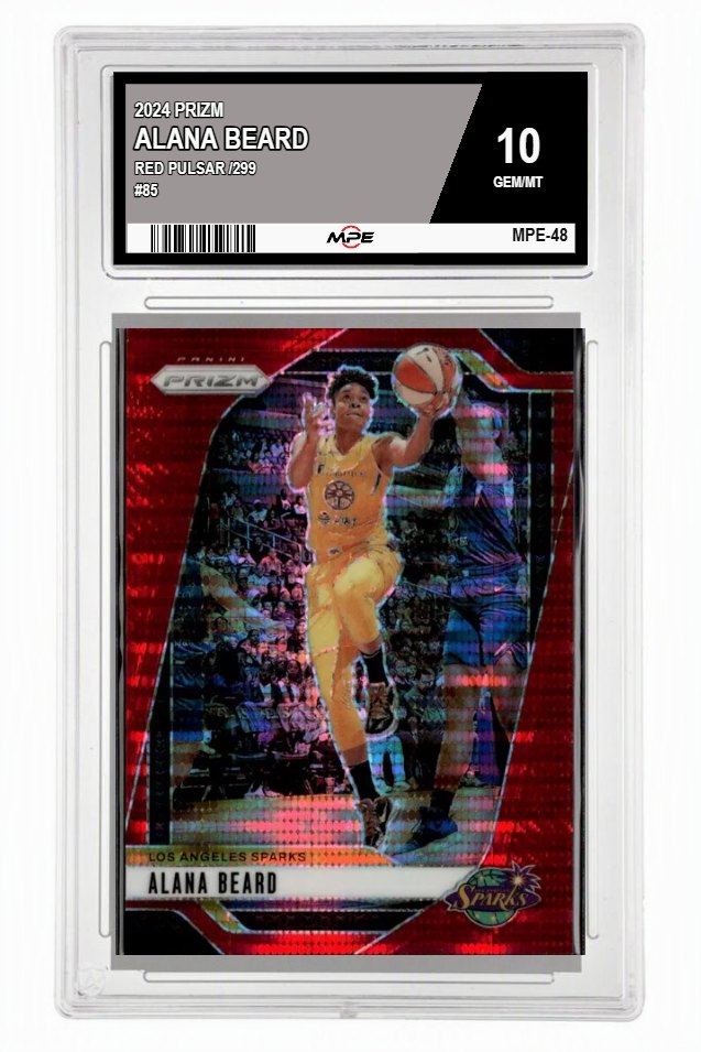 2024 PRIZM RED PULSAR /299 #85 ALANA BEARD MPE 10 GEM/MT — graded card auctioned from the MPE vault