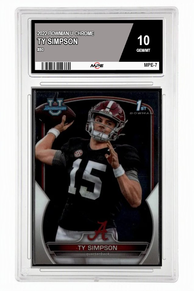 2022 BOWMAN U CHROME #80 TY SIMPSON MPE 10 GEM/MT — graded card auctioned from the MPE vault