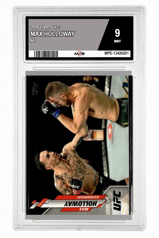 2020 TOPPS UFC #47 MAX HOLLOWAY MPE 9 MINT — graded card up for auction