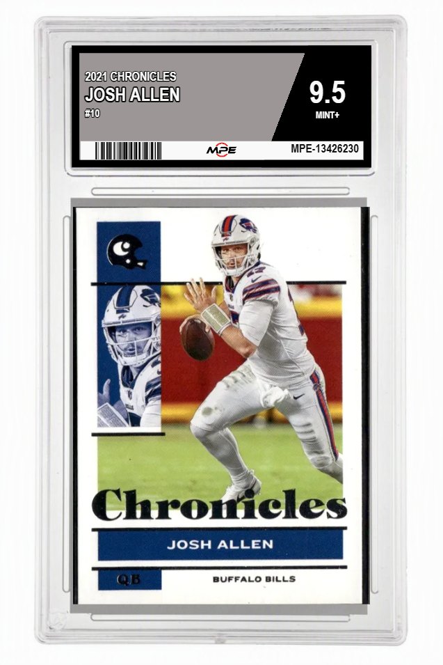 2021 CHRONICLES #10 JOSH ALLEN MPE 9.5 MINT+ — graded card auctioned from the MPE vault