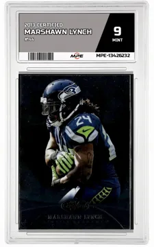 2013 CERTIFIED #144 MARSHAWN LYNCH MPE 9 MINT — graded card up for auction
