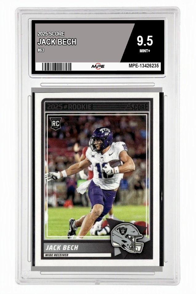 2025 SCORE #63 JACK BECH MPE 9.5 MINT+ — graded card up for auction