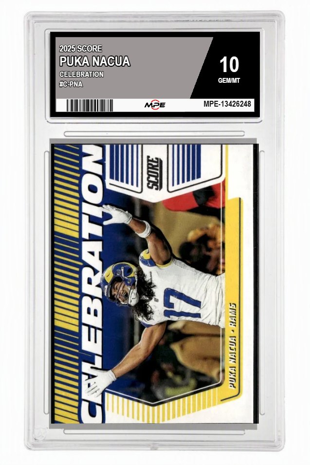 2025 SCORE CELEBRATION #C-PNA PUKA NACUA MPE 10 GEM/MT — graded card auctioned from the MPE vault