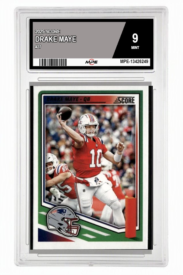 2025 SCORE #27 DRAKE MAYE MPE 9 MINT — graded card auctioned from the MPE vault