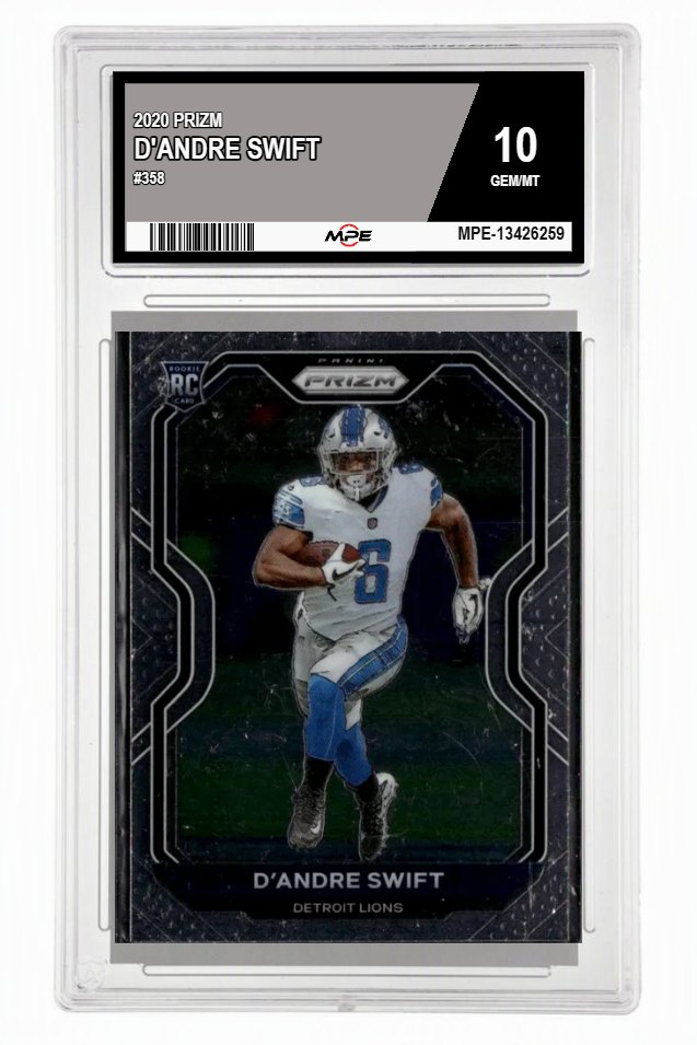2020 PRIZM #358 D'ANDRE SWIFT MPE 10 GEM/MT — graded card auctioned from the MPE vault