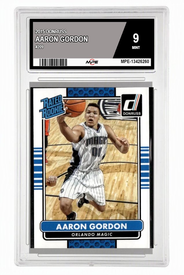 2015 DONRUSS #209 AARON GORDON MPE 9 MINT — graded card auctioned from the MPE vault