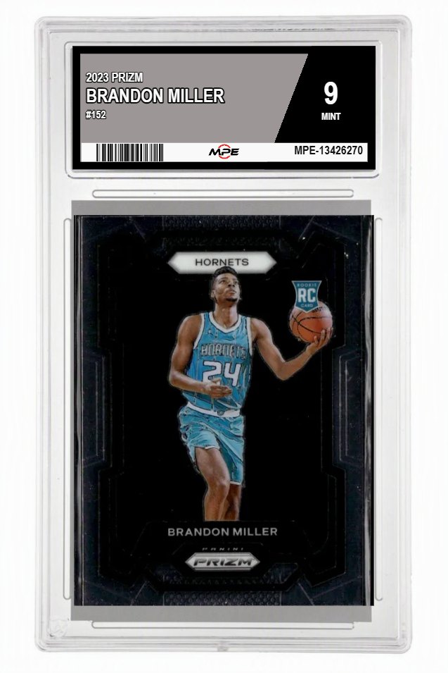 2023 PRIZM #152 BRANDON MILLER MPE 9 MINT — graded card auctioned from the MPE vault