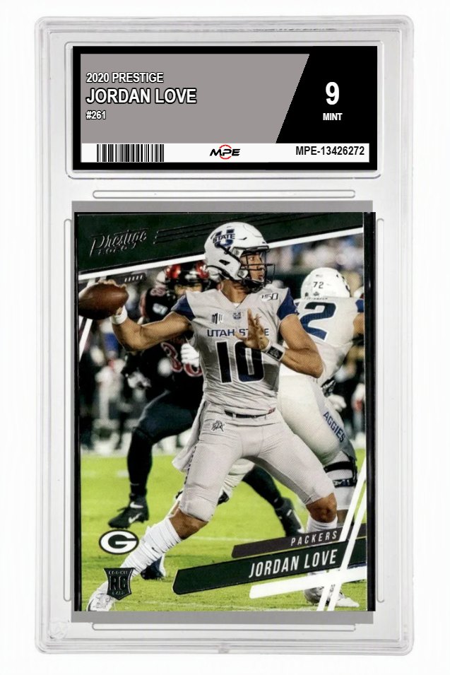 2020 PRESTIGE #261 JORDAN LOVE MPE 9 MINT — graded card auctioned from the MPE vault