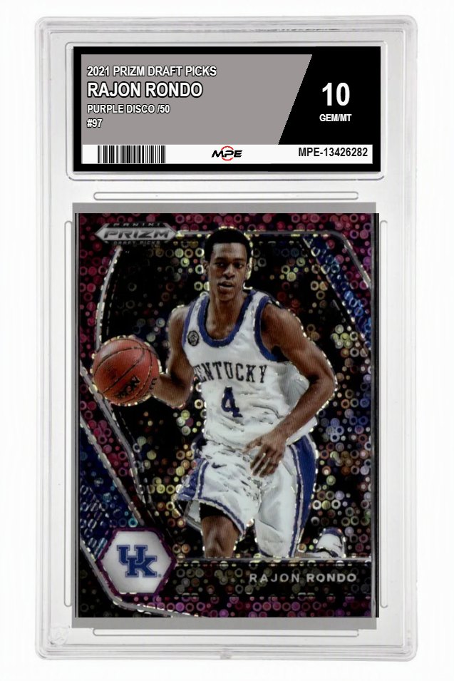 2021 PRIZM DRAFT PICKS PURPLE DISCO /50 #97 RAJON RONDO MPE 10 GEM/MT — graded card up for auction