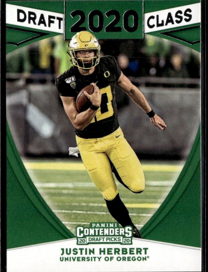 2020 Contenders Justin Herbert graded slab