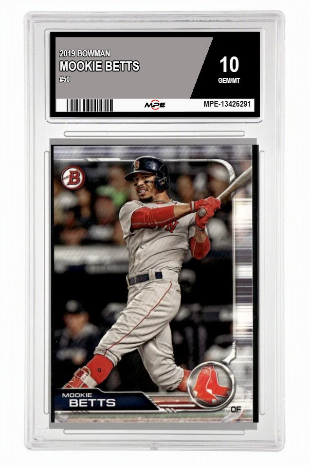 2019 BOWMAN #50 MOOKIE BETTS MPE 10 GEM/MT — graded card auctioned from the MPE vault