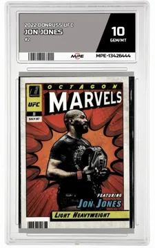 2022 DONRUSS UFC #2 JON JONES MPE 10 GEM/MT — graded card up for auction