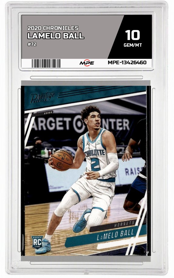 2020 CHRONICLES #72 LAMELO BALL MPE 10 GEM/MT — graded card auctioned from the MPE vault