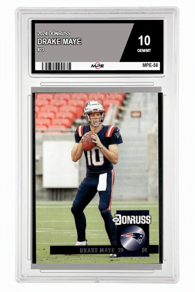 2024 DONRUSS #23 DRAKE MAYE MPE 10 GEM/MT — graded card up for auction