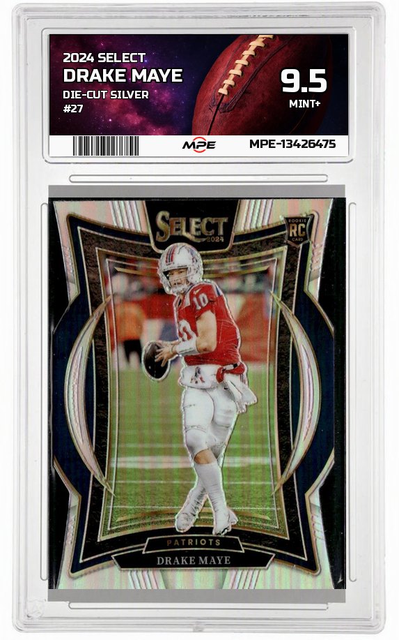 2024 SELECT DIE-CUT SILVER #27 DRAKE MAYE MPE 9.5 MINT+ — graded card auctioned from the MPE vault