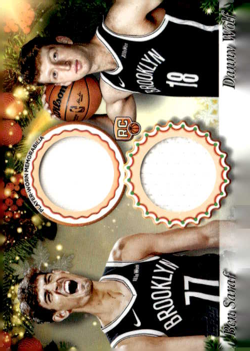 2025 Topps Holiday D. Wolf/B. Saraf graded slab