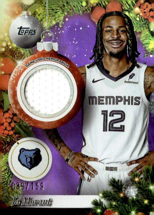 2025 Topps Holiday Ja Morant graded slab