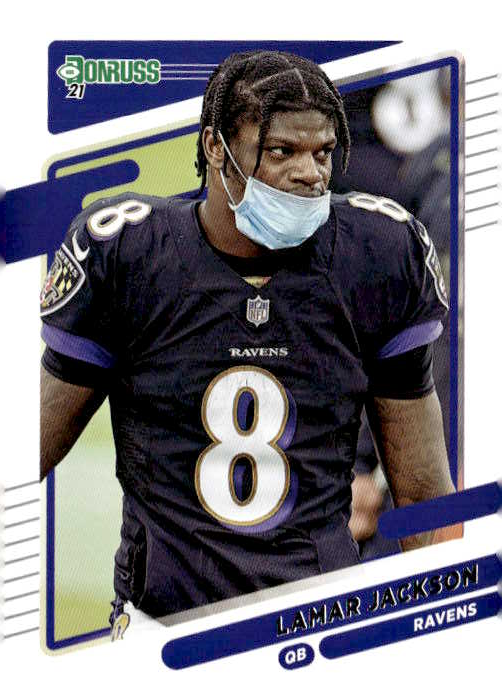 2021 Donruss Lamar Jackson graded slab