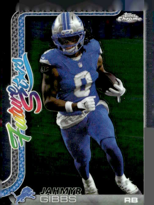 2025 Topps Chrome Jahmyr Gibbs graded slab