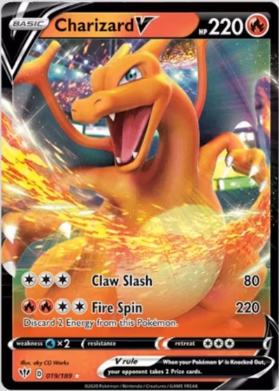 2020 Pokemon Swsh Charizard V graded slab
