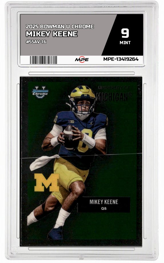 2025 BOWMAN U CHROME #55AV-16 MIKEY KEENE MPE 9 MINT — graded card auctioned from the MPE vault