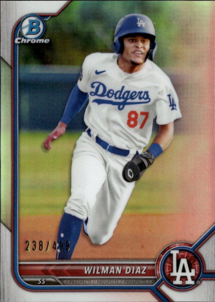 2022 Bowman Chrome Wilman Diaz graded slab