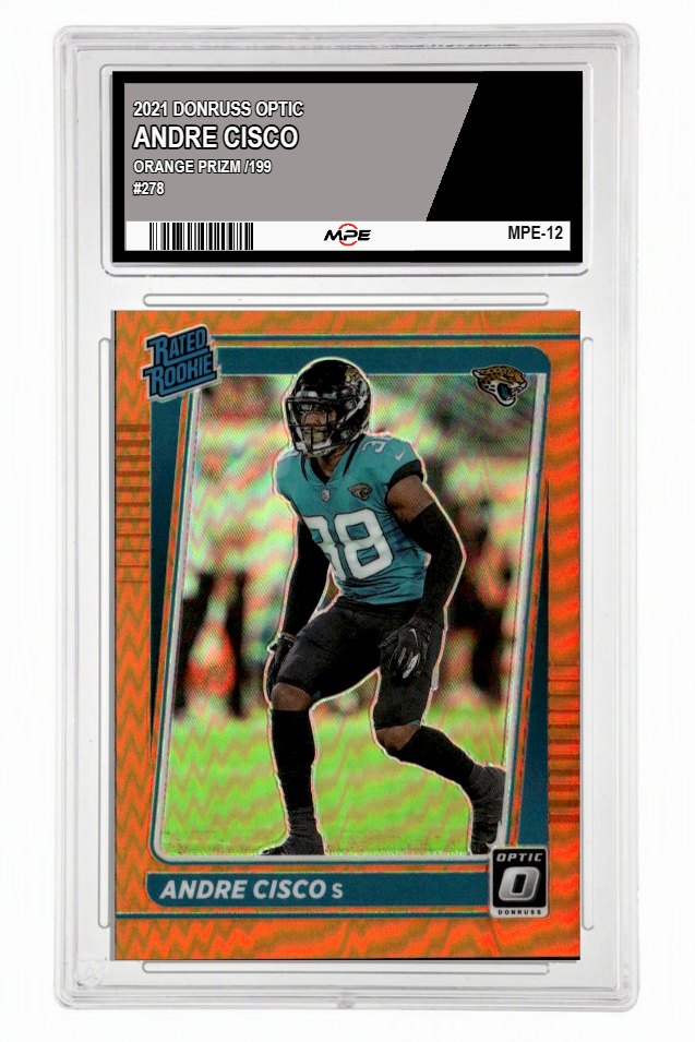 2021 DONRUSS OPTIC ORANGE PRIZM /199 #278 ANDRE CISCO MPE 9 MINT — graded card up for auction
