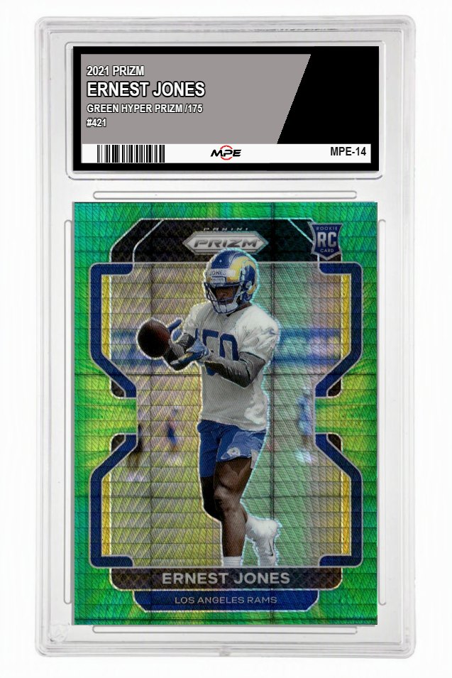 2021 PRIZM GREEN HYPER PRIZM /175 #421 ERNEST JONES MPE 9.5 MINT+ — graded card up for auction