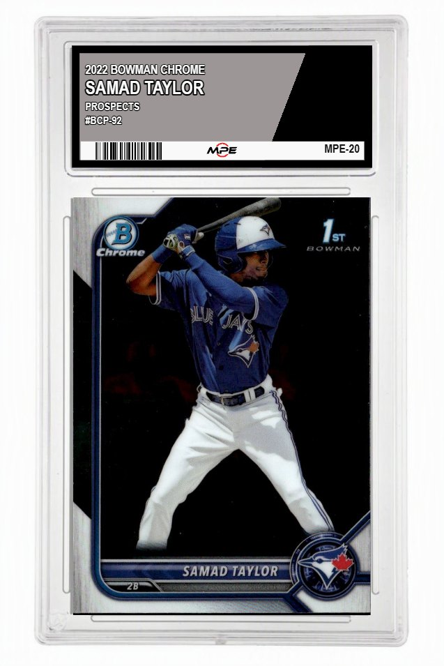 2022 BOWMAN CHROME PROSPECTS #BCP-92 SAMAD TAYLOR MPE 9 MINT — graded card up for auction