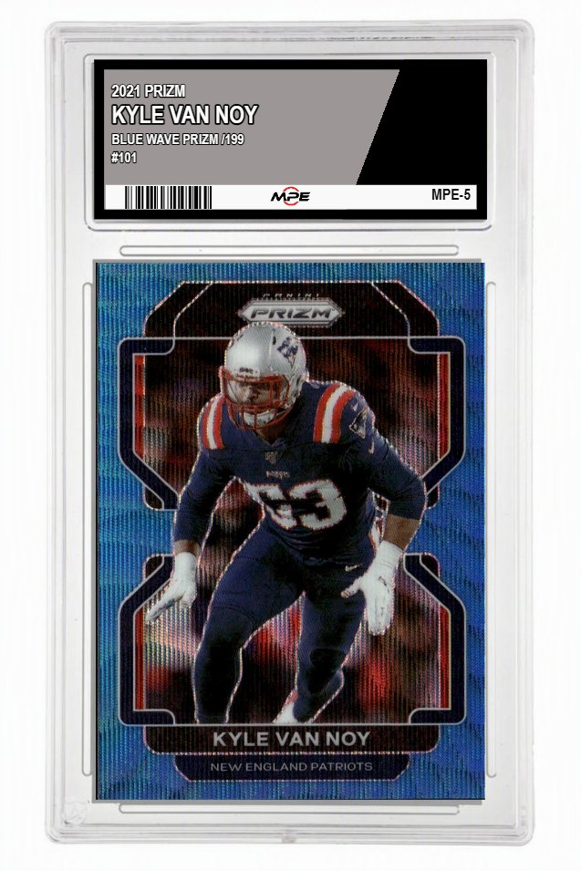2021 PRIZM BLUE WAVE PRIZM /199 #101 KYLE VAN NOY MPE 9.5 MINT+ — graded card up for auction