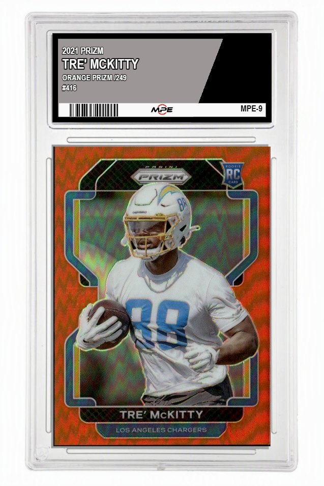2021 PRIZM ORANGE PRIZM /249 #416 TRE' MCKITTY MPE 9.5 MINT+ — graded card up for auction
