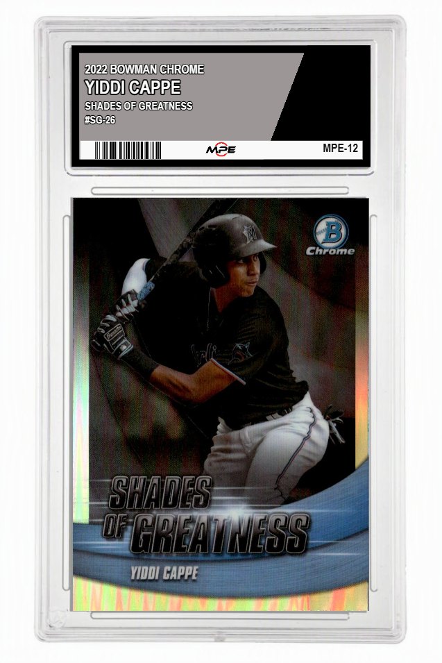 2022 BOWMAN CHROME SHADES OF GREATNESS #SG-26 YIDDI CAPPE MPE 9 MINT — graded card up for auction