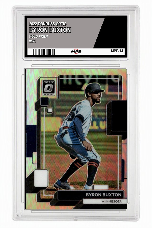 2022 DONRUSS OPTIC HOLO PRIZM #121 BYRON BUXTON MPE 10 GEM/MT — graded card up for auction