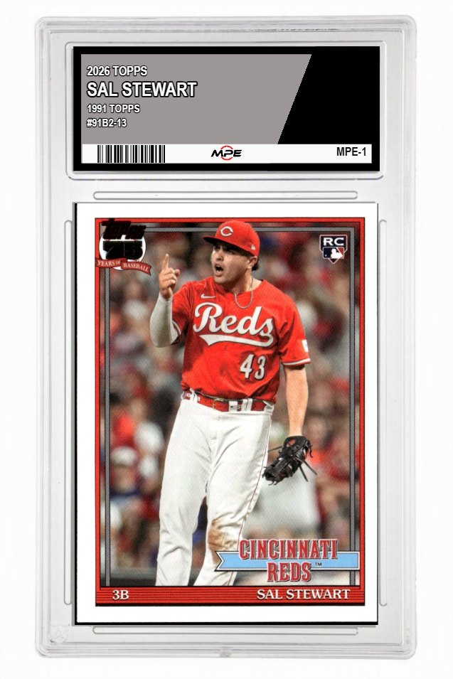 2026 TOPPS 1991 TOPPS #91B2-13 SAL STEWART MPE 9.5 MINT+ — graded card up for auction