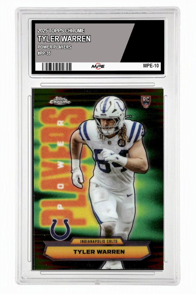 2025 TOPPS CHROME POWER PLAYERS #PP-35 TYLER WARREN MPE 10 GEM/MT — graded card up for auction