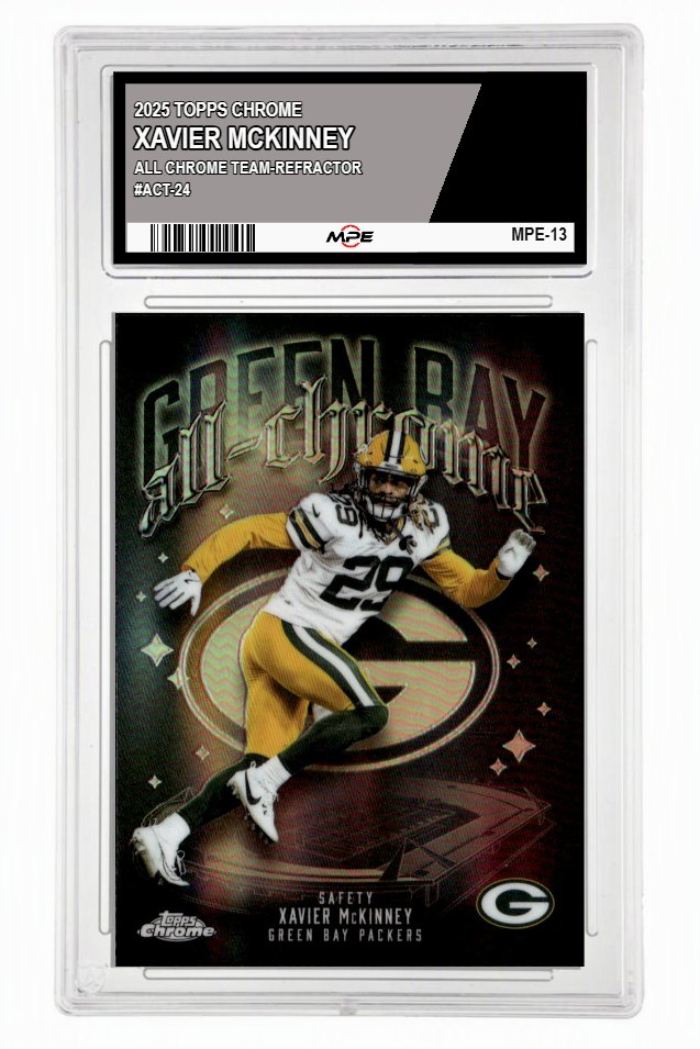 2025 TOPPS CHROME ALL CHROME TEAM-REFRACTOR #ACT-24 XAVIER MCKINNEY MPE 9.5 MINT+ — graded card up for auction
