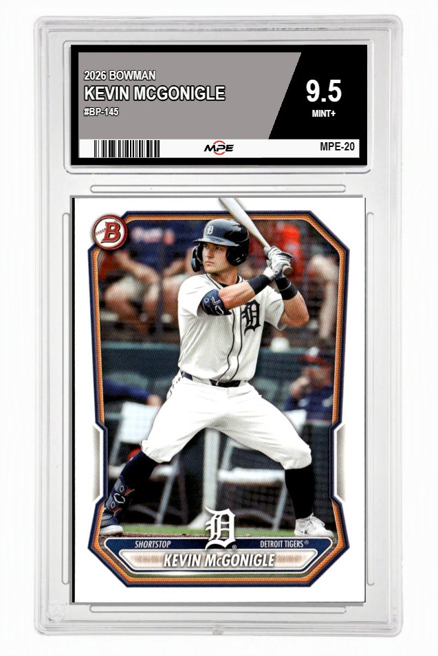 2026 BOWMAN #BP-145 KEVIN MCGONIGLE MPE 10 GEM/MT — graded card up for auction