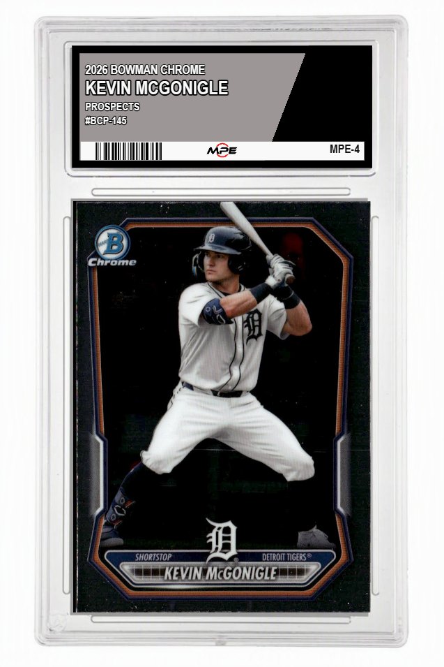 2026 BOWMAN CHROME PROSPECTS #BCP-145 KEVIN MCGONIGLE MPE 9.5 MINT+ — graded card up for auction