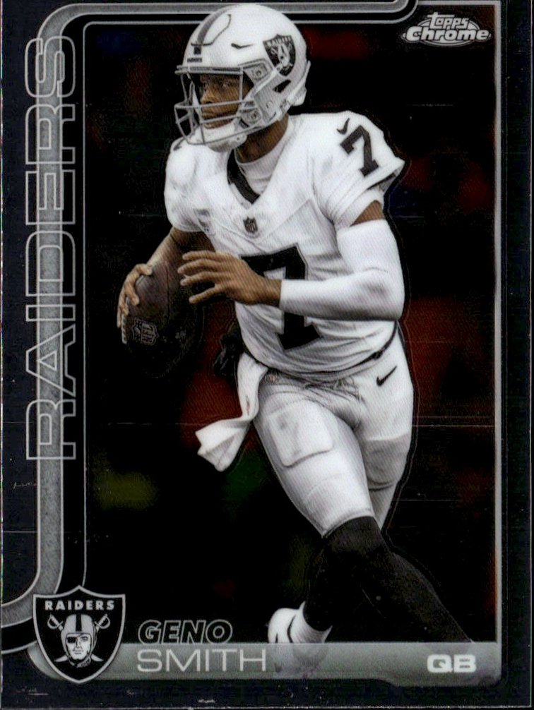 2025 Topps Chrome Geno Smith graded slab