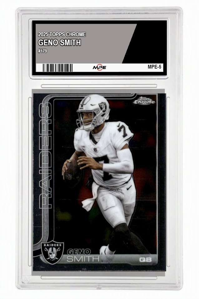 2025 TOPPS CHROME #179 GENO SMITH MPE 9.5 MINT+ — graded card up for auction