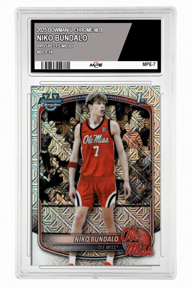 2025 BOWMAN U CHROME M B PROSPECTS-MOJO #BCP-18 NIKO BUNDALO MPE 9.5 MINT+ — graded card up for auction