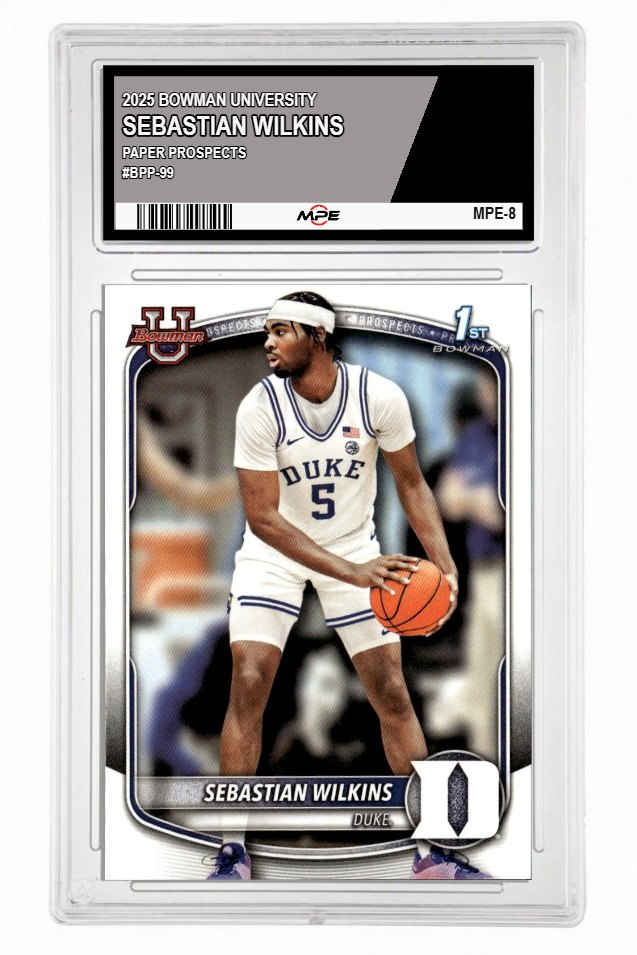 2025 BOWMAN UNIVERSITY PAPER PROSPECTS #BPP-99 SEBASTIAN WILKINS MPE 10 GEM/MT — graded card up for auction